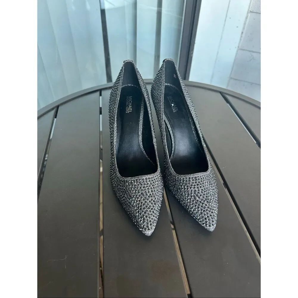 Michael Kors Black Rhinestone Pumps Size 8M - Picture 15 of 15